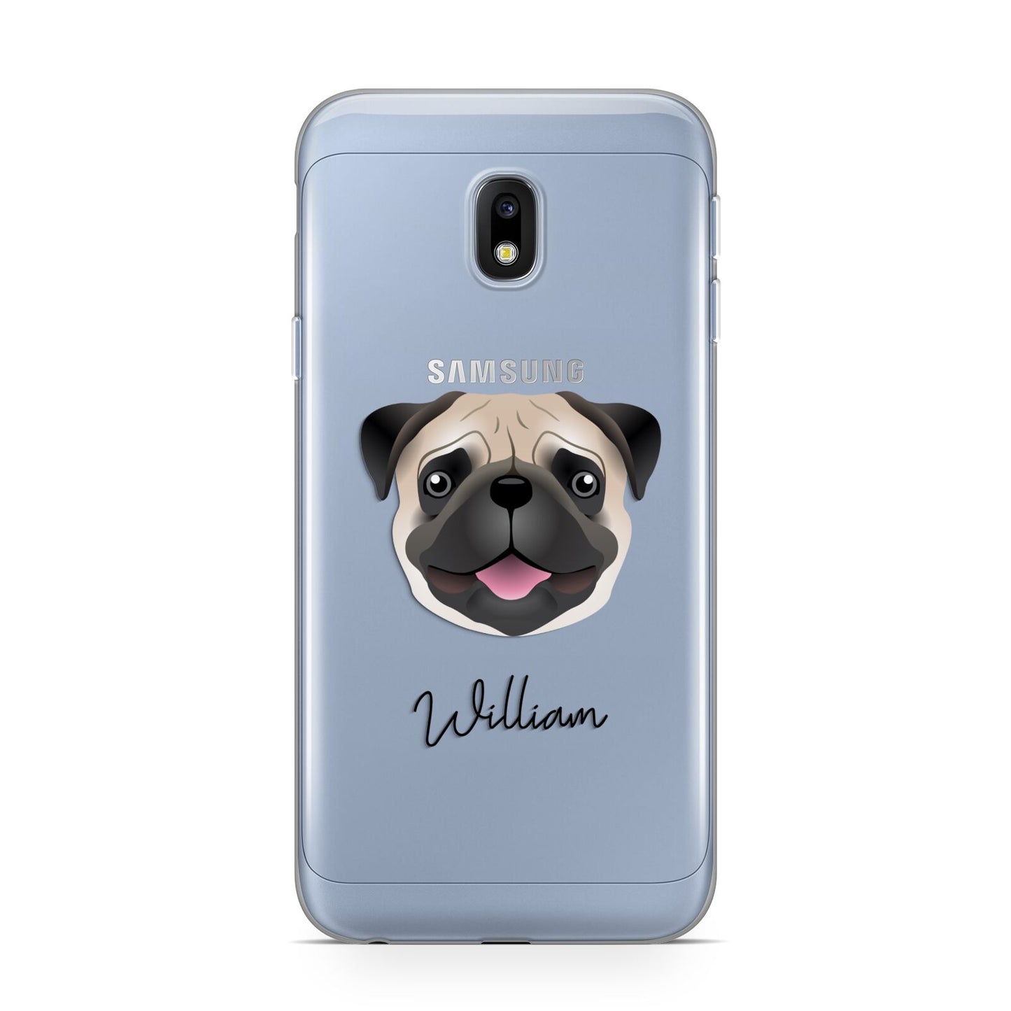 Custom Dog Illustration with Name Samsung Galaxy J3 2017 Case