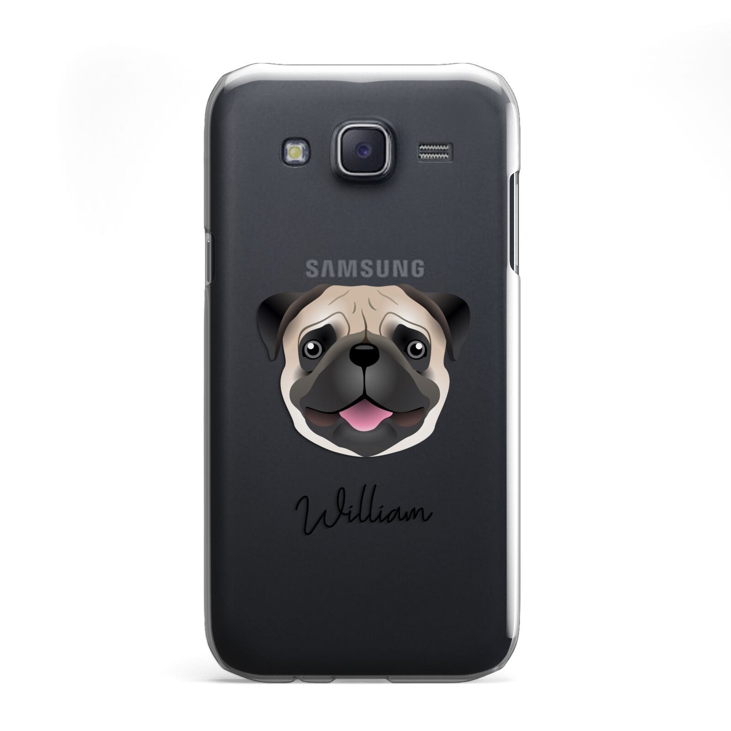 Custom Dog Illustration with Name Samsung Galaxy J5 Case