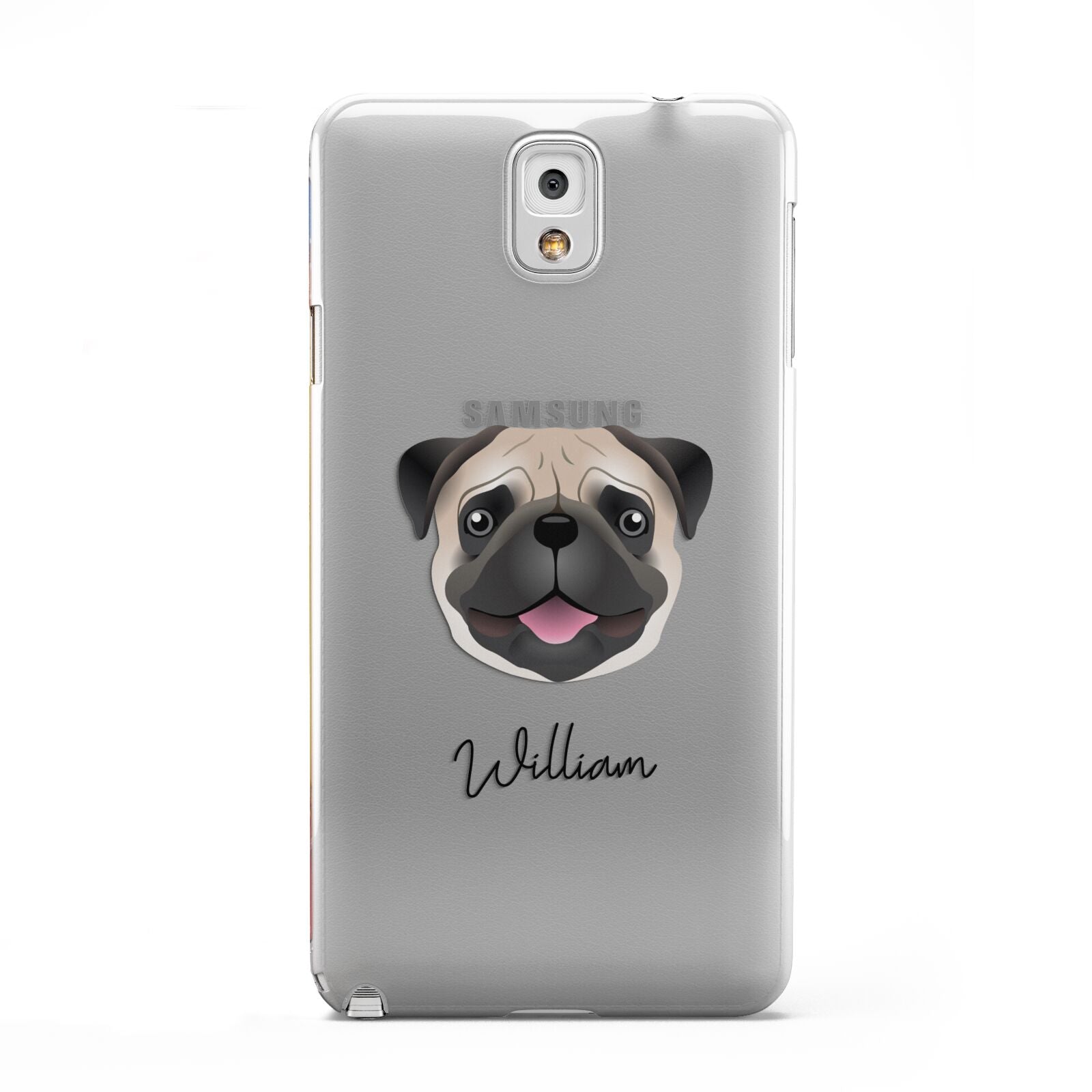 Custom Dog Illustration with Name Samsung Galaxy Note 3 Case