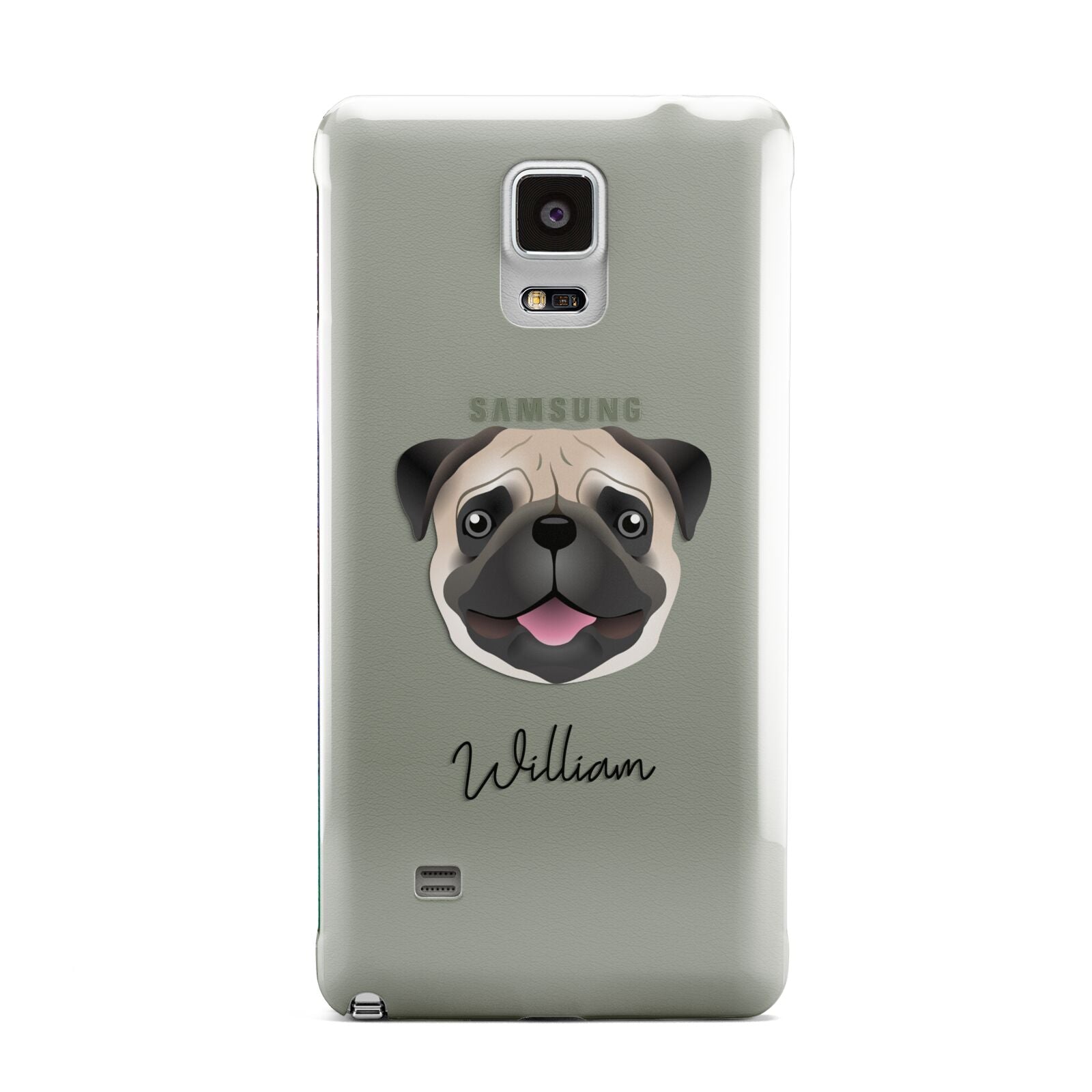 Custom Dog Illustration with Name Samsung Galaxy Note 4 Case