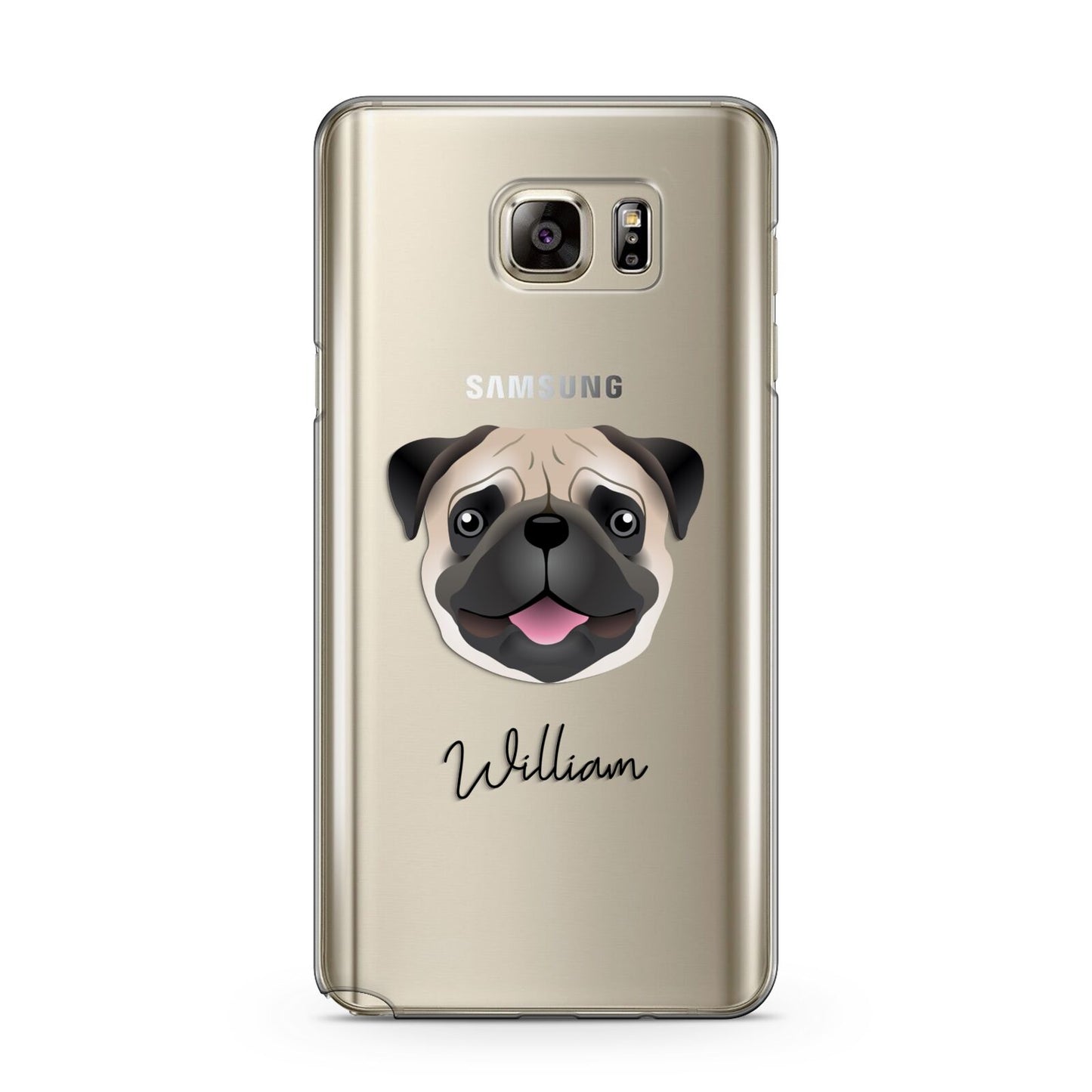 Custom Dog Illustration with Name Samsung Galaxy Note 5 Case