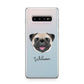 Custom Dog Illustration with Name Samsung Galaxy S10 Plus Case