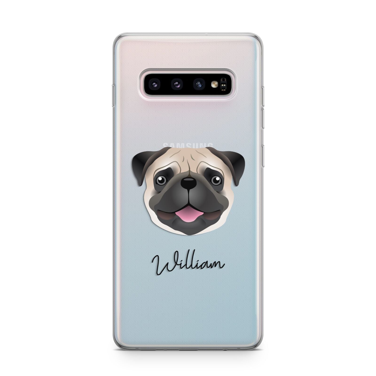 Custom Dog Illustration with Name Samsung Galaxy S10 Plus Case