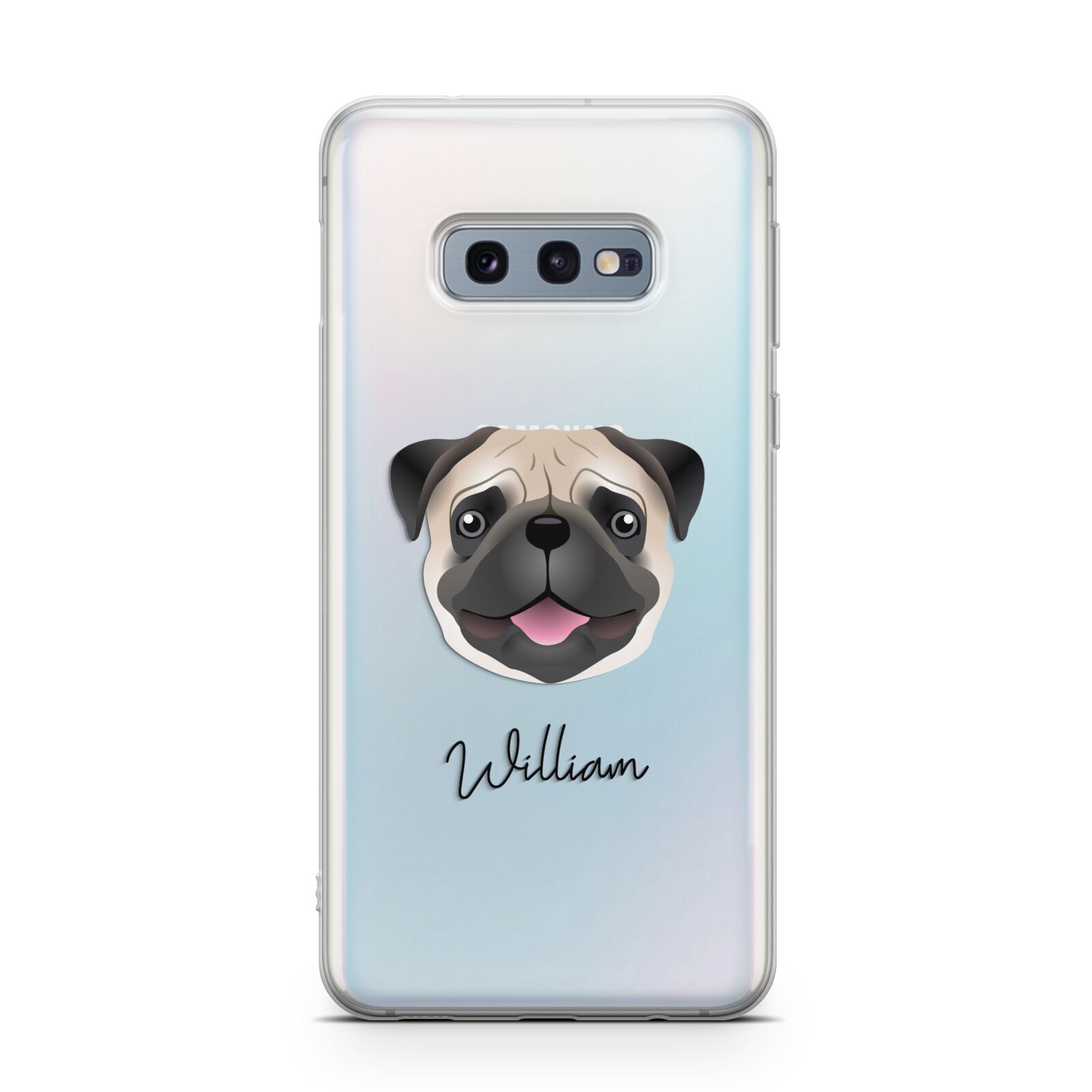 Custom Dog Illustration with Name Samsung Galaxy S10E Case
