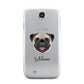 Custom Dog Illustration with Name Samsung Galaxy S4 Case