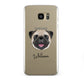 Custom Dog Illustration with Name Samsung Galaxy S7 Edge Case