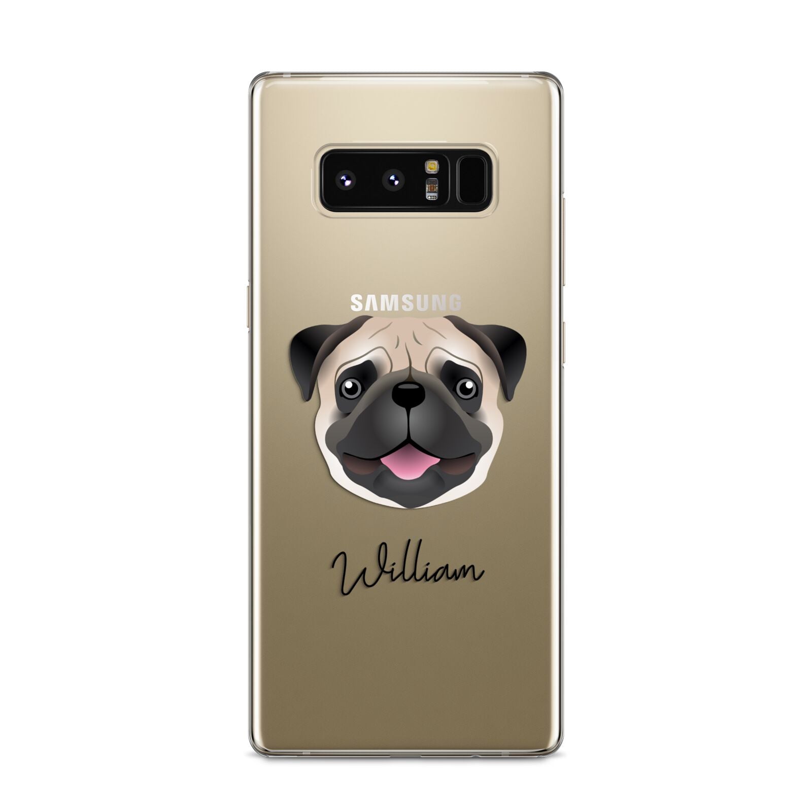 Custom Dog Illustration with Name Samsung Galaxy S8 Case