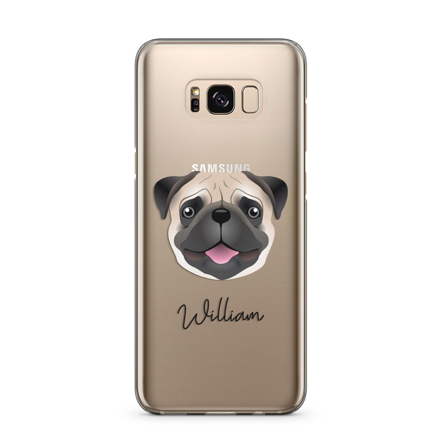 Custom Dog Illustration with Name Samsung Galaxy S8 Plus Case
