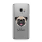 Custom Dog Illustration with Name Samsung Galaxy S9 Case