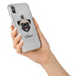 Custom Dog Illustration with Name iPhone X Bumper Case on Silver iPhone Alternative Image 2