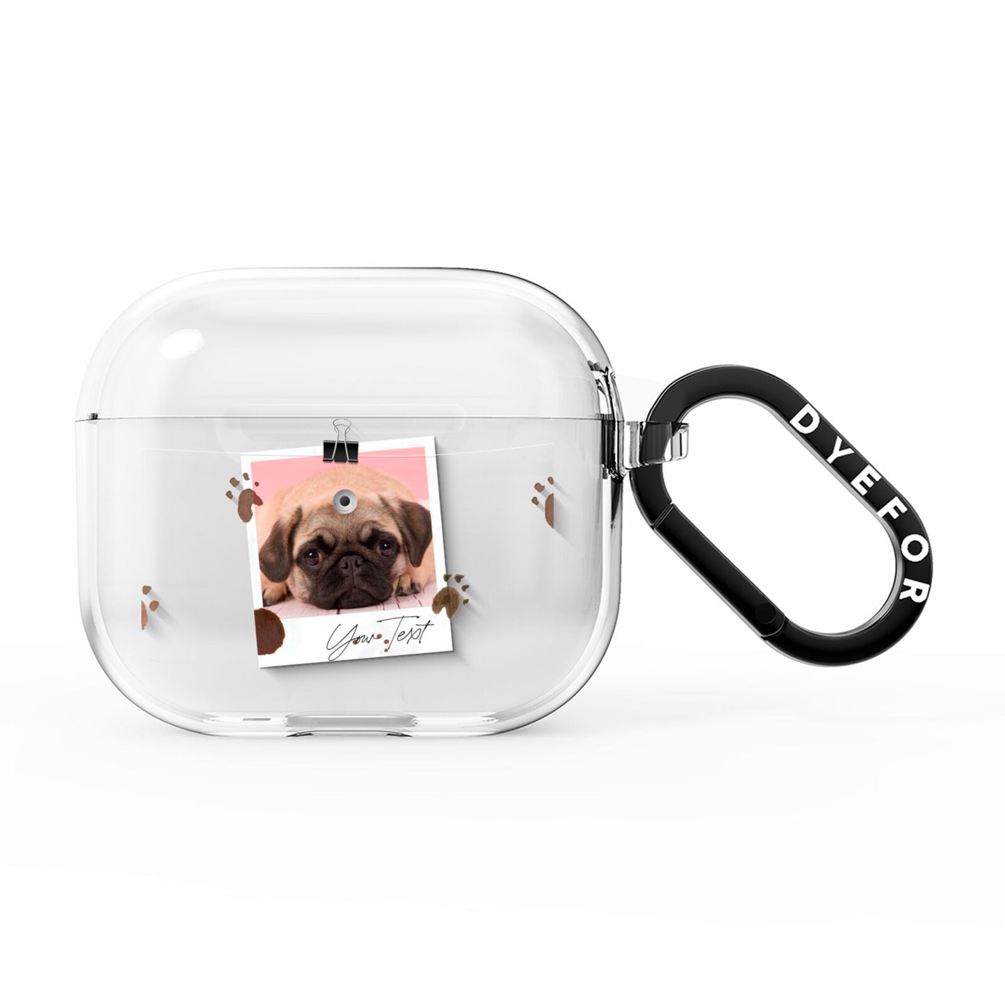 Custom Dog Picture with Name AirPods Clear Case 3rd Gen