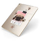 Custom Dog Picture with Name Apple iPad Case on Gold iPad Side View