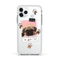 Custom Dog Picture with Name Apple iPhone 11 Pro in Silver with White Impact Case