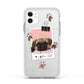 Custom Dog Picture with Name Apple iPhone 11 in White with White Impact Case