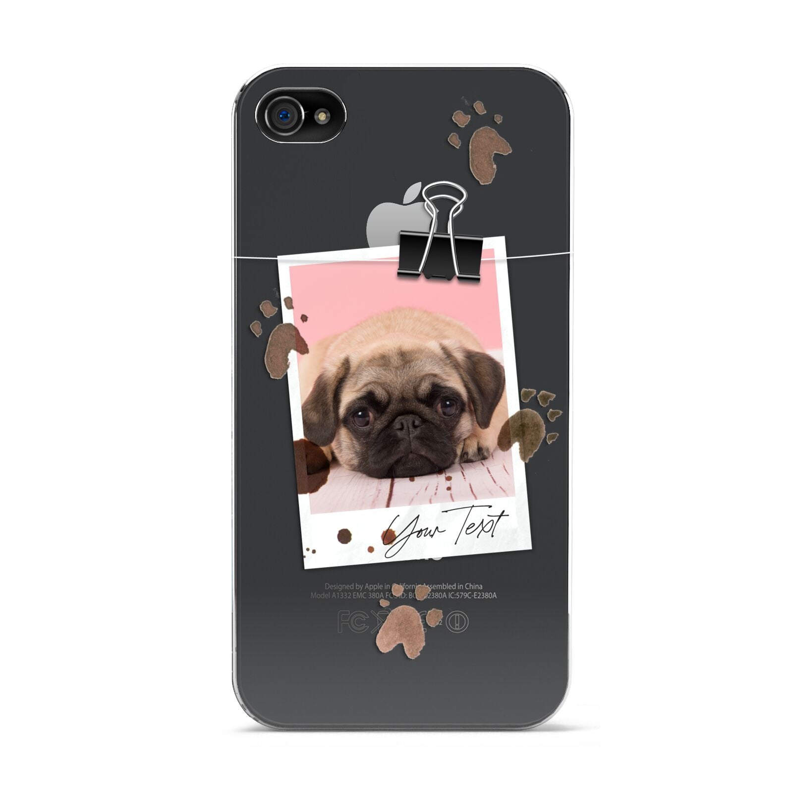 Custom Dog Picture with Name Apple iPhone 4s Case