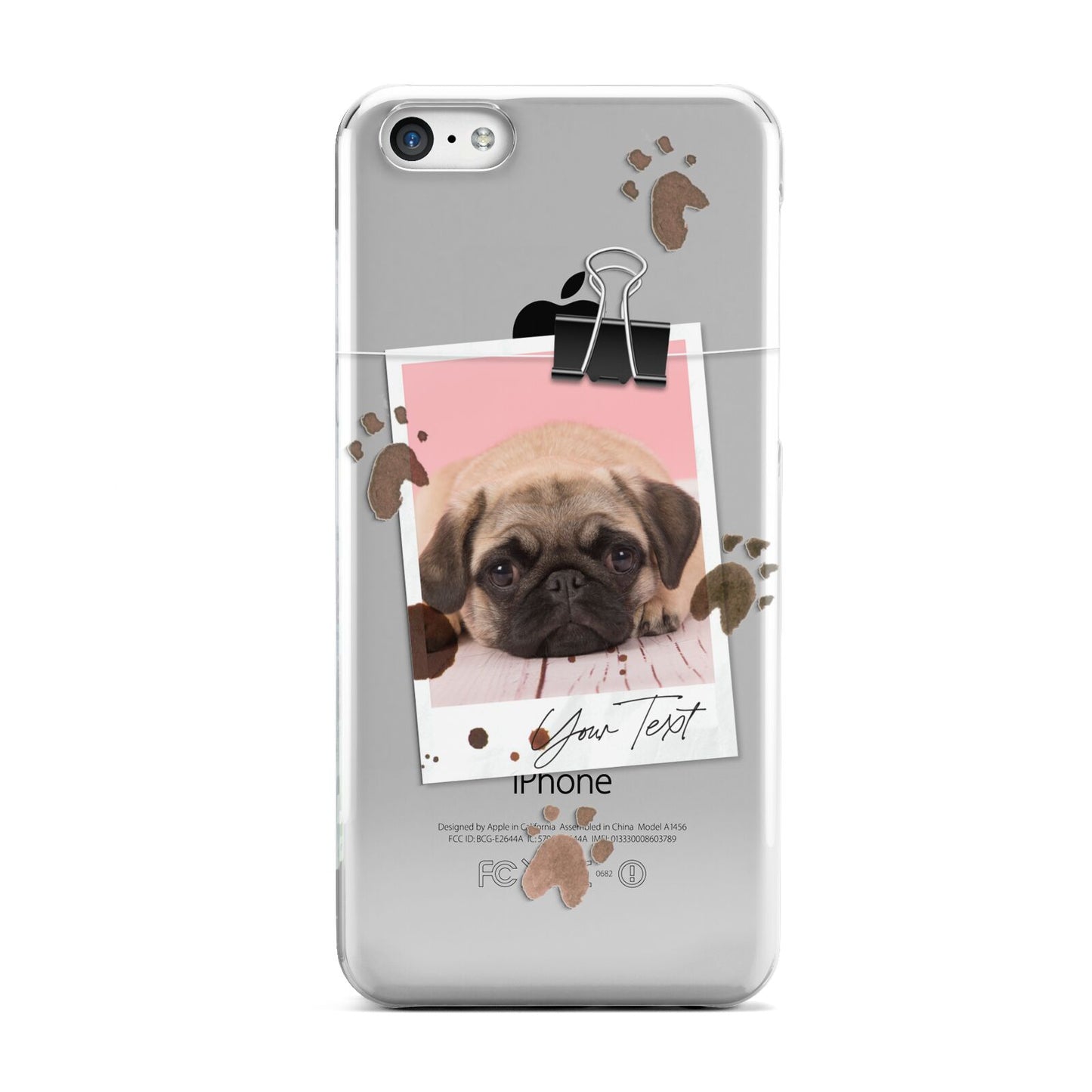 Custom Dog Picture with Name Apple iPhone 5c Case