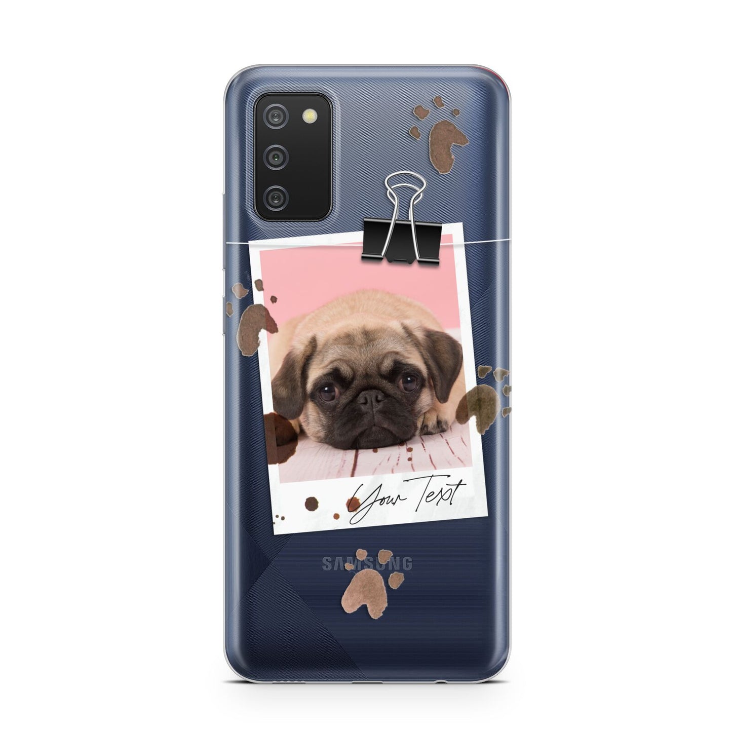Custom Dog Picture with Name Samsung A02s Case