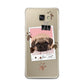 Custom Dog Picture with Name Samsung Galaxy A7 2016 Case on gold phone