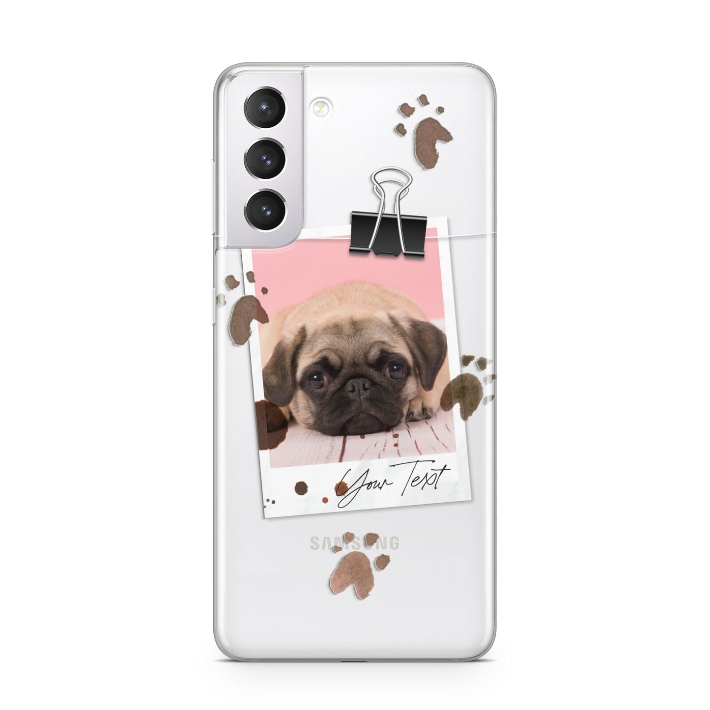 Custom Dog Picture with Name Samsung S21 Case