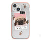 Custom Dog Picture with Name iPhone 13 Mini TPU Impact Case with Pink Edges