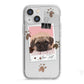 Custom Dog Picture with Name iPhone 13 Mini TPU Impact Case with White Edges