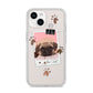 Custom Dog Picture with Name iPhone 14 Clear Tough Case Starlight