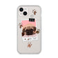 Custom Dog Picture with Name iPhone 14 Plus Clear Tough Case Starlight
