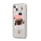 Custom Dog Picture with Name iPhone 14 Plus Glitter Tough Case Starlight Angled Image