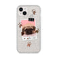 Custom Dog Picture with Name iPhone 14 Plus Glitter Tough Case Starlight