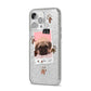 Custom Dog Picture with Name iPhone 14 Pro Max Glitter Tough Case Silver Angled Image