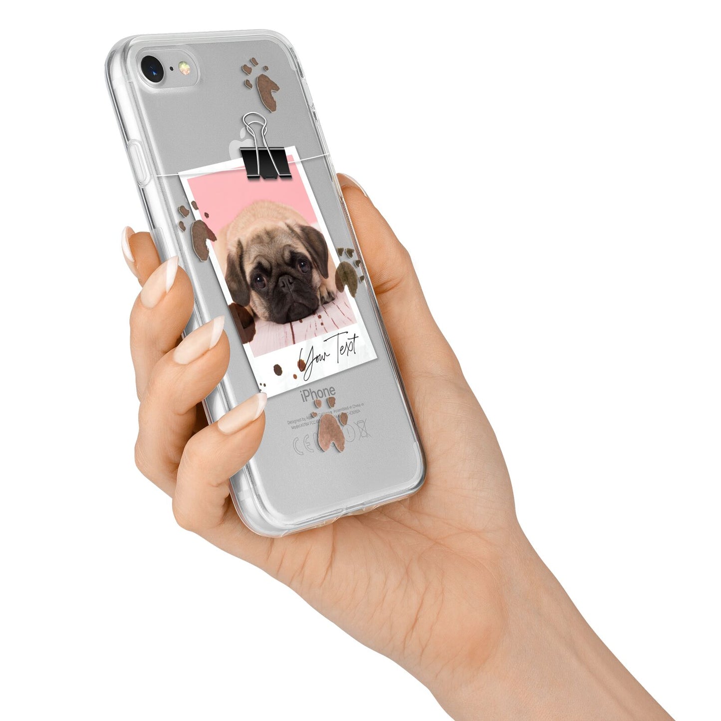 Custom Dog Picture with Name iPhone 7 Bumper Case on Silver iPhone Alternative Image