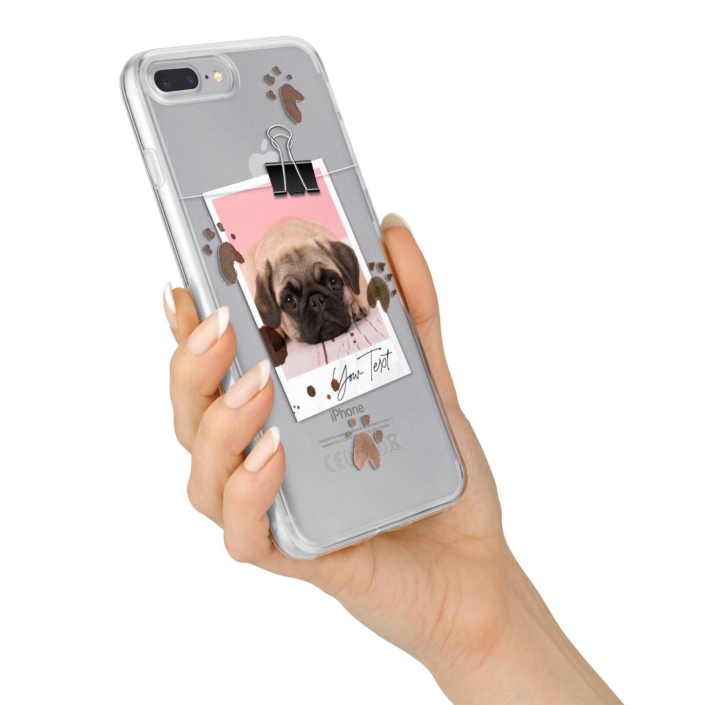 Custom Dog Picture with Name iPhone 7 Plus Bumper Case on Silver iPhone Alternative Image