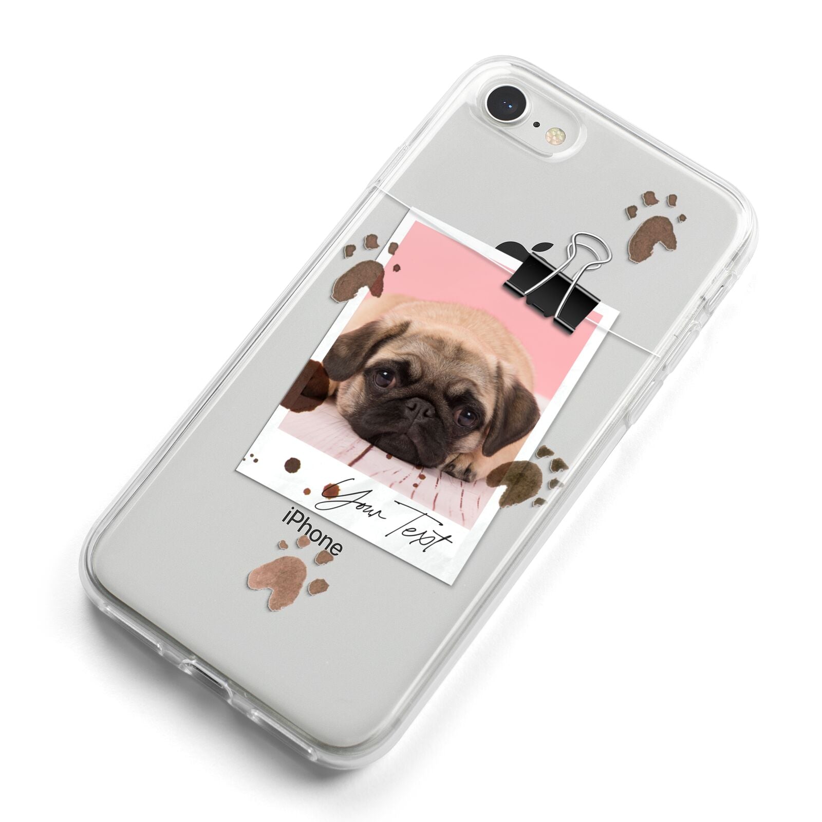 Custom Dog Picture with Name iPhone 8 Bumper Case on Silver iPhone Alternative Image