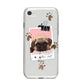 Custom Dog Picture with Name iPhone 8 Bumper Case on Silver iPhone