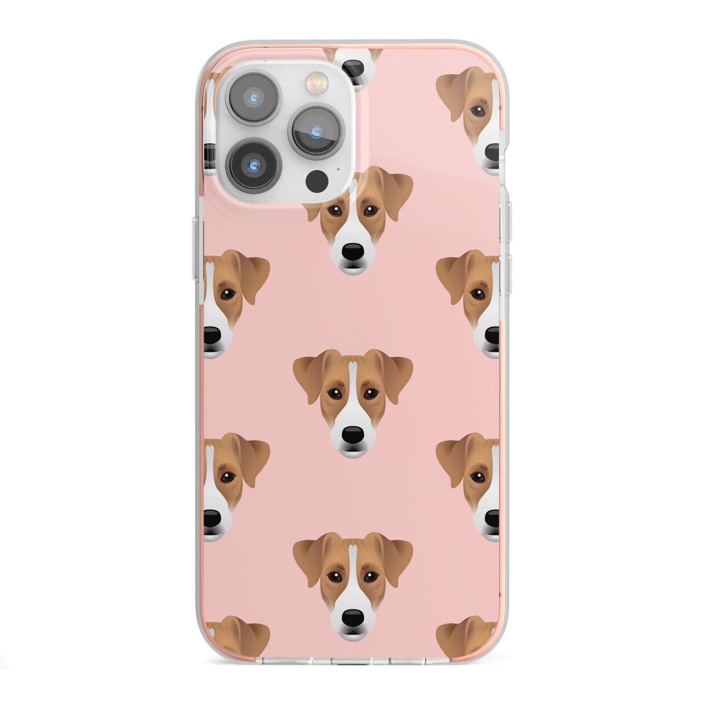 Custom Dog iPhone 13 Pro Max TPU Impact Case with Pink Edges