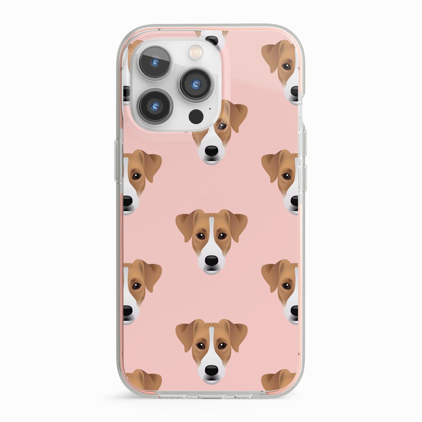 Custom Dog iPhone 13 Pro TPU Impact Case with Pink Edges