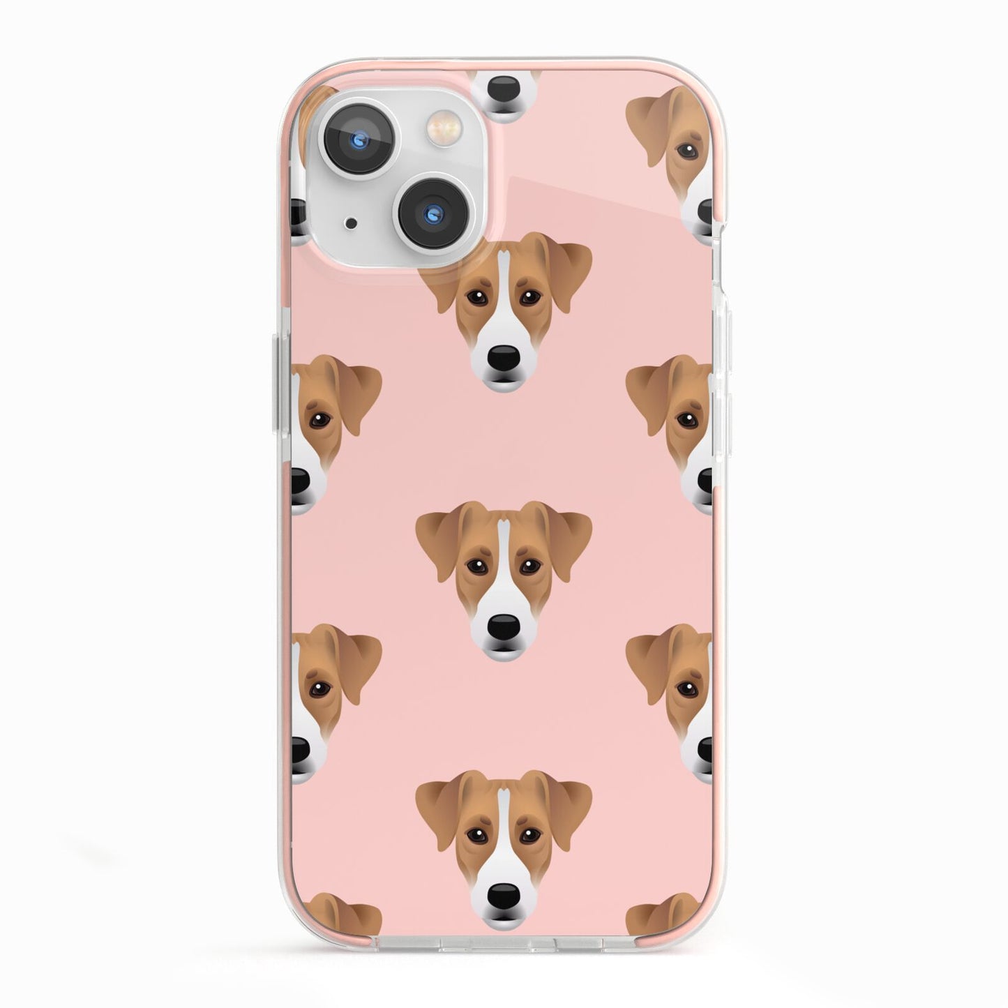 Custom Dog iPhone 13 TPU Impact Case with Pink Edges