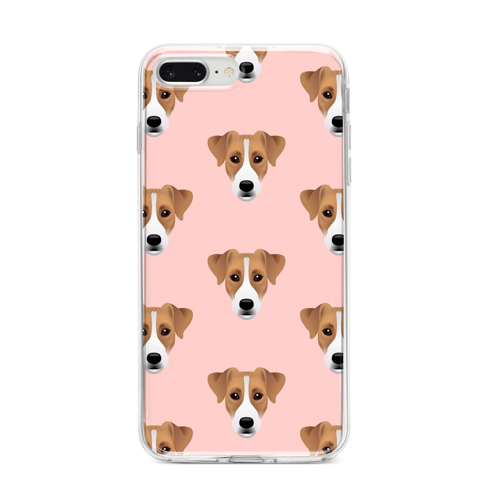 Custom Dog iPhone 8 Plus Bumper Case on Silver iPhone