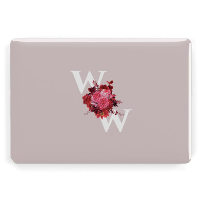 Custom Dual Initial Floral Apple MacBook Case