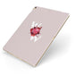 Custom Dual Initial Floral Apple iPad Case on Gold iPad Side View