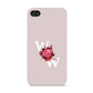 Custom Dual Initial Floral Apple iPhone 4s Case