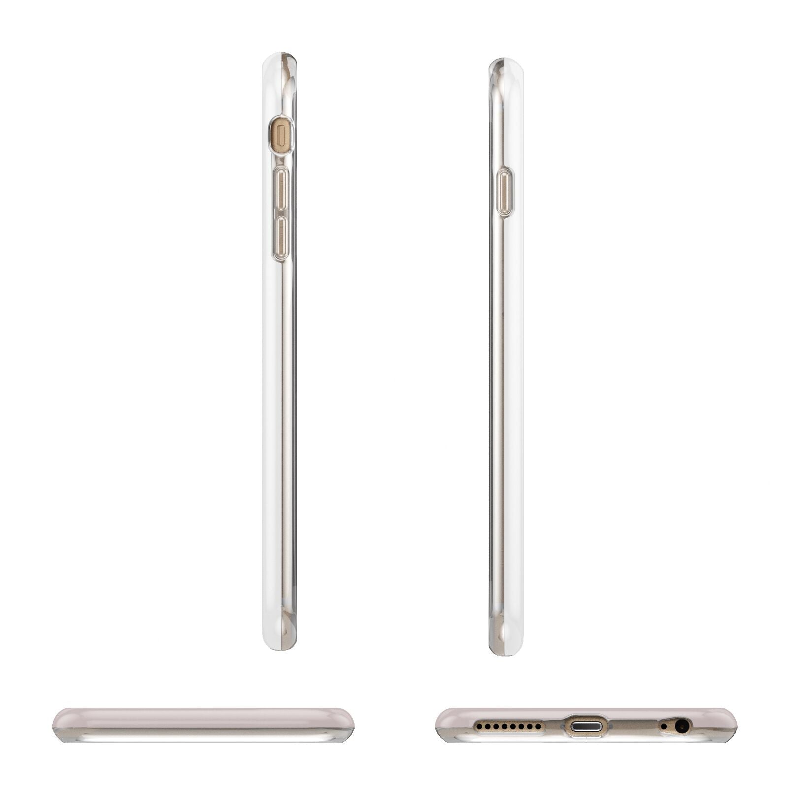 Custom Dual Initial Floral Apple iPhone 6 Plus 3D Wrap Tough Case Alternative Image Angles