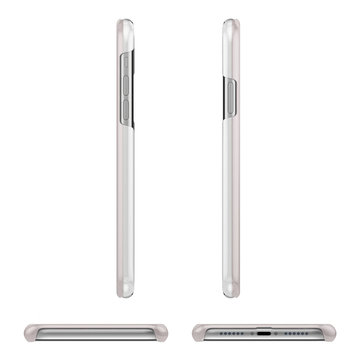 Custom Dual Initial Floral Apple iPhone XR 3D Wrap Snap Case Angled Images on White Phone