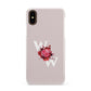 Custom Dual Initial Floral Apple iPhone XS 3D Snap Case
