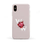 Custom Dual Initial Floral Apple iPhone XS 3D Tough