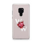 Custom Dual Initial Floral Huawei Mate 20 Phone Case