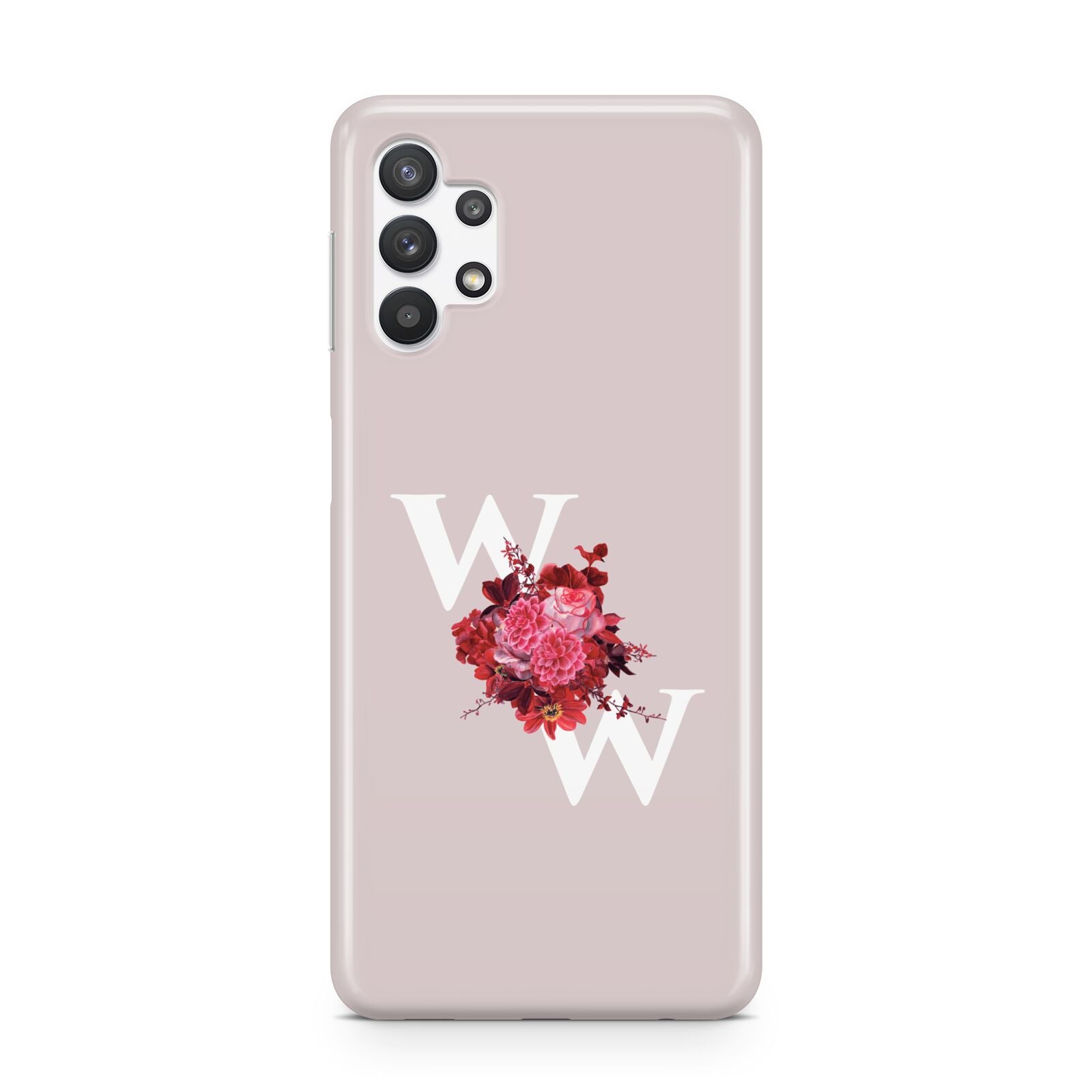 Custom Dual Initial Floral Samsung A32 5G Case