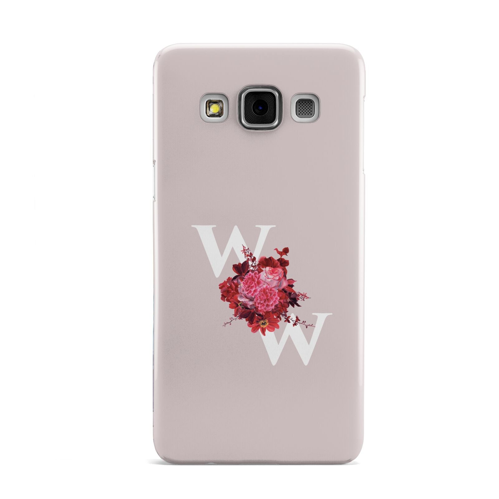 Custom Dual Initial Floral Samsung Galaxy A3 Case