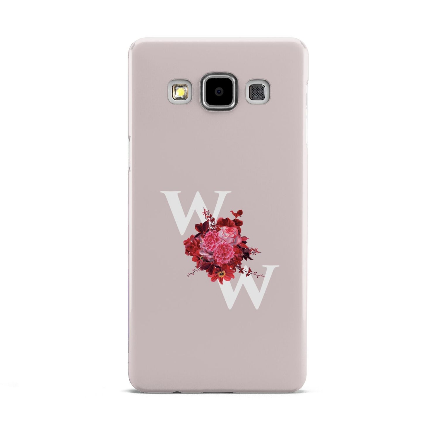 Custom Dual Initial Floral Samsung Galaxy A5 Case