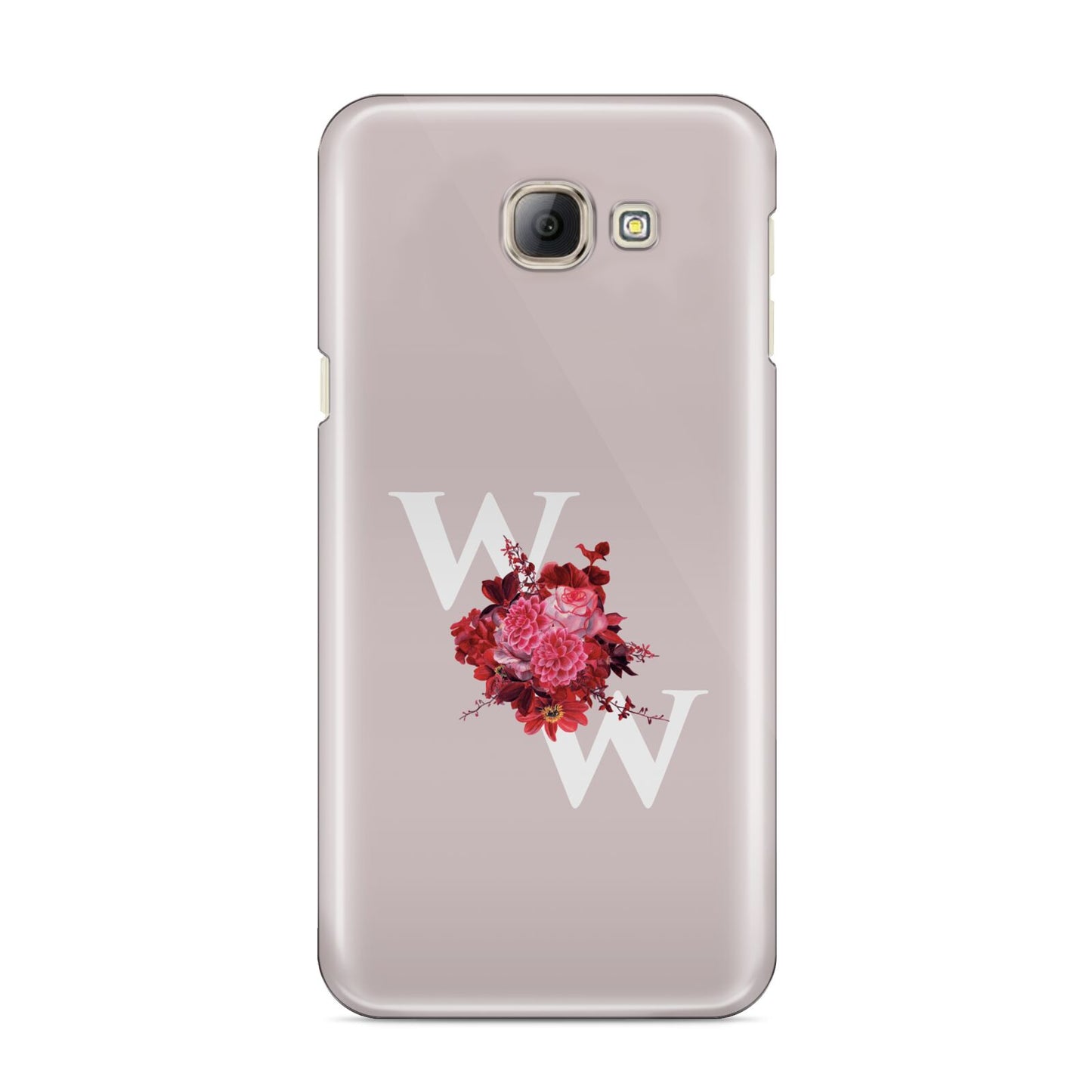 Custom Dual Initial Floral Samsung Galaxy A8 2016 Case